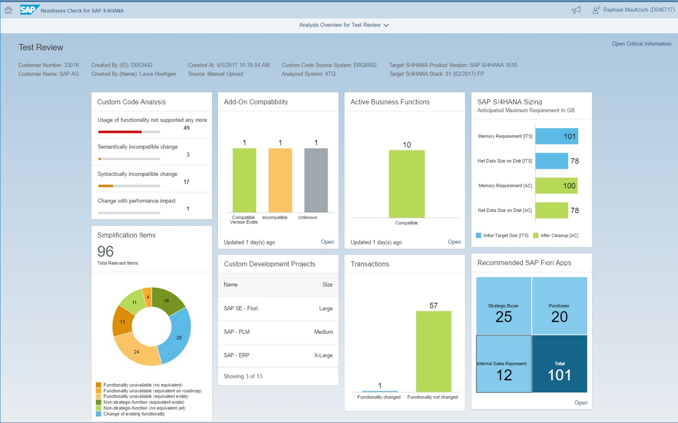 SAP S/4HANA Readiness Check von SAP SAP S/4HANA Readiness Check von SAP